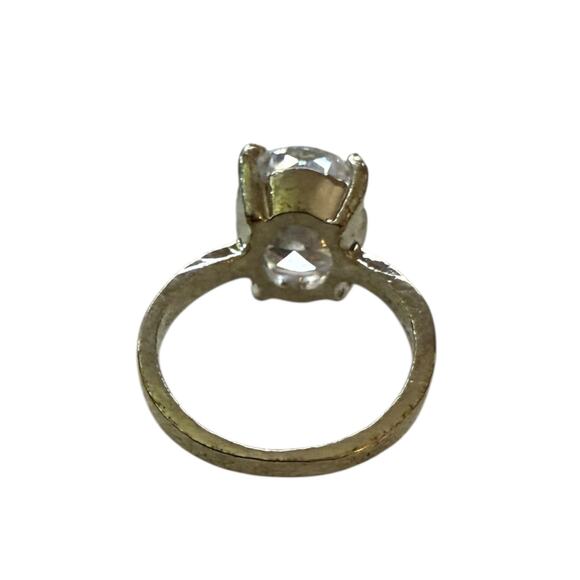 Diamond CZ Engagement Wedding Silver Ring Size 6.5 - Picture 4 of 5